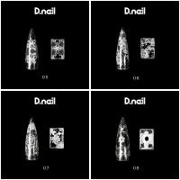 D.nail レース柄ホイル ホワイト02 (ケース付き) #38437