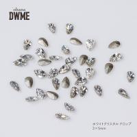 ‘ohana×DWME ホワイトクリスタル ドロップ 3×5mm 50P #38497