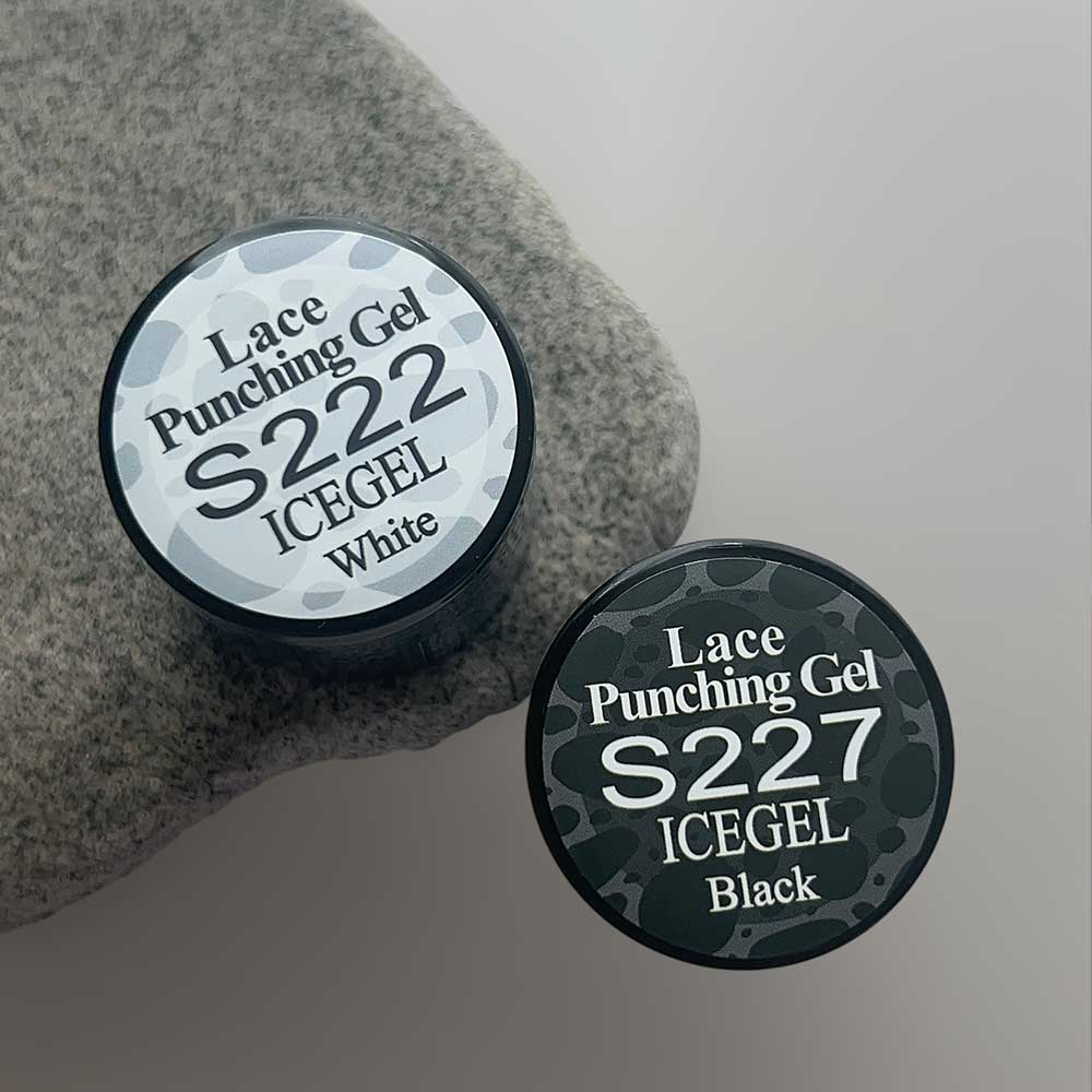 ICE GEL ABLACK レースパンチングジェル 3g S222 ホワイト