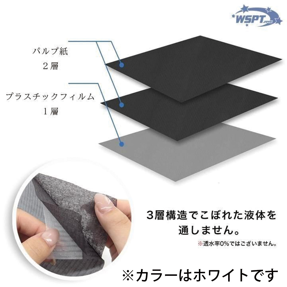 WSPT JAPAN テーブルシート 防水 吸水 ホワイト 50枚