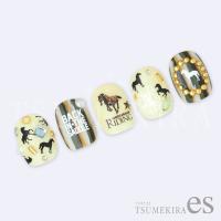 ツメキラes 馬ネイルシール ES-UMA-001