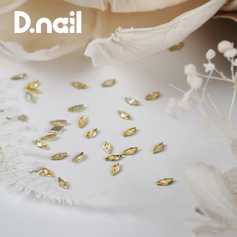 D.nail ダイヤ イエロー S 1.5×3mm 50P #8351