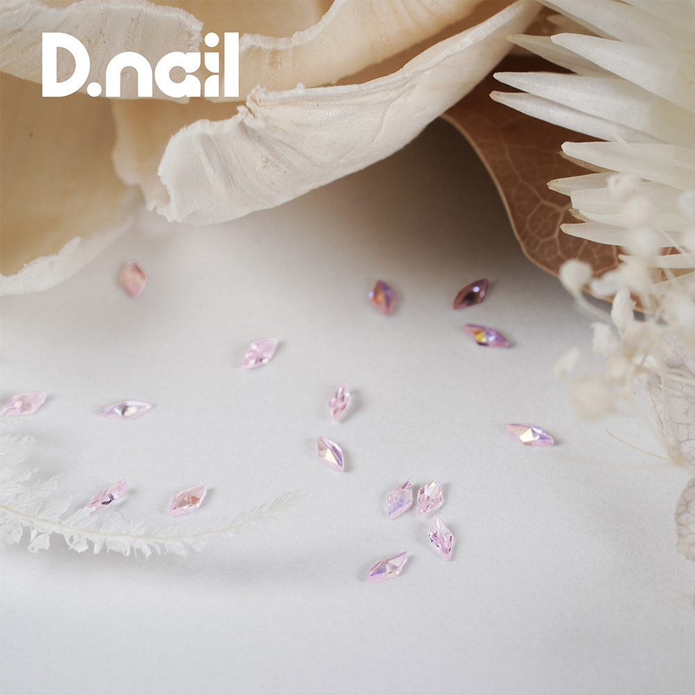 D.nail クリスタルダイヤ ピンク S 1.5×3mm 50P #8359