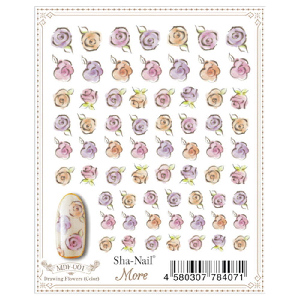 写ネイルMORE ドローイングフラワーズ カラー MDF-001