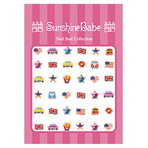 Sunshine Babe ネイルシール カジュアルワッペン