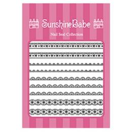Sunshine Babe ネイルシール レースA ブラック