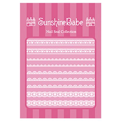 Sunshine Babe ネイルシール レースA ホワイト