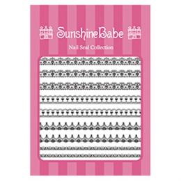 Sunshine Babe ネイルシール レースB ブラック