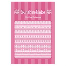 Sunshine Babe ネイルシール レースB ホワイト