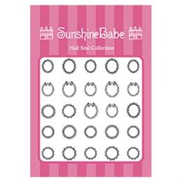 Sunshine Babe ネイルシール レースC ブラック