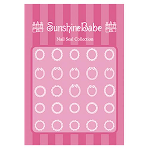 Sunshine Babe ネイルシール レースC ホワイト