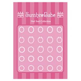 Sunshine Babe ネイルシール レースC ホワイト
