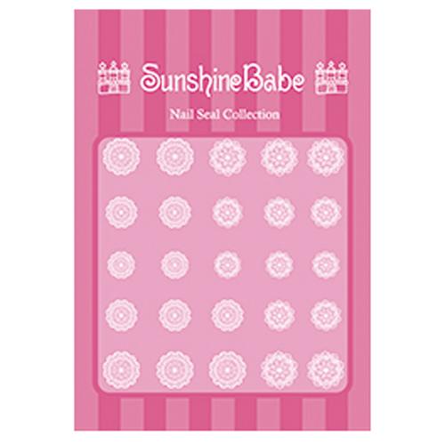 Sunshine Babe ネイルシール レースD ホワイト