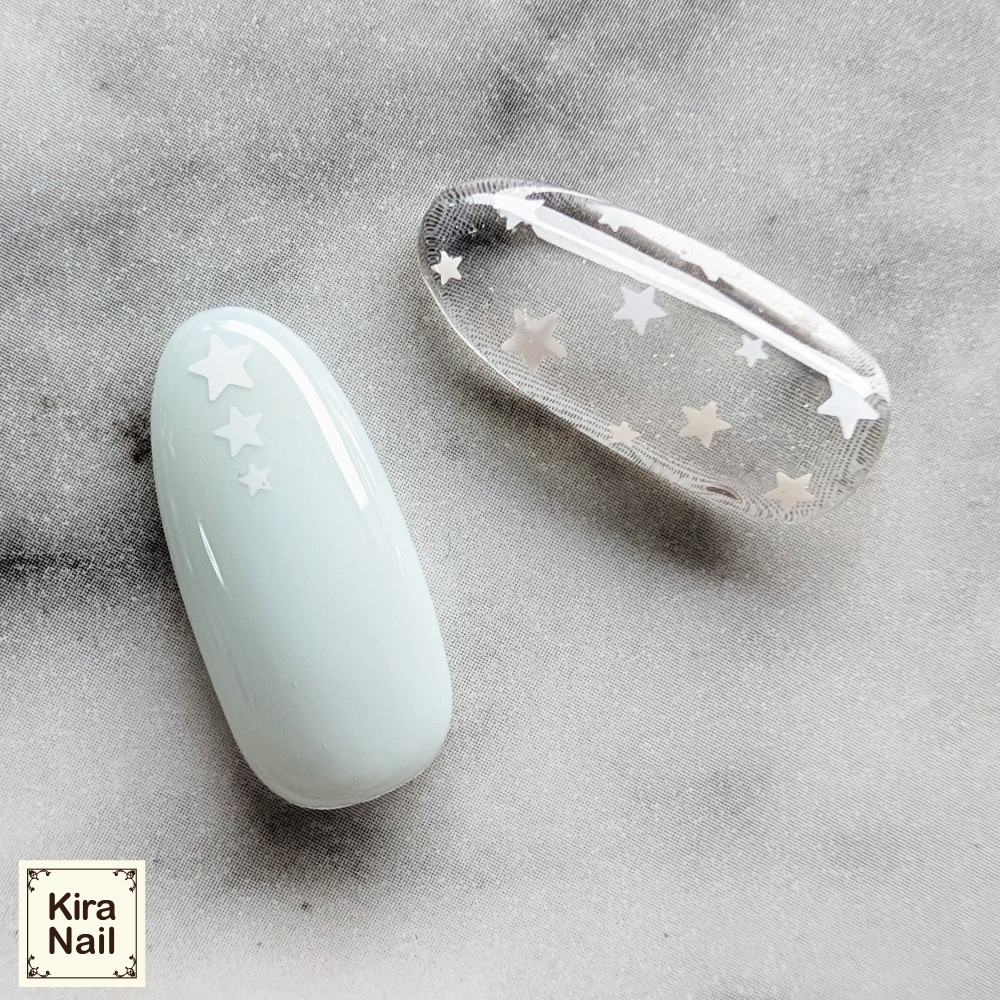 KiraNail ホログラム 星 3種 ミックス ケース入 ホワイト PA-HOS-MIW