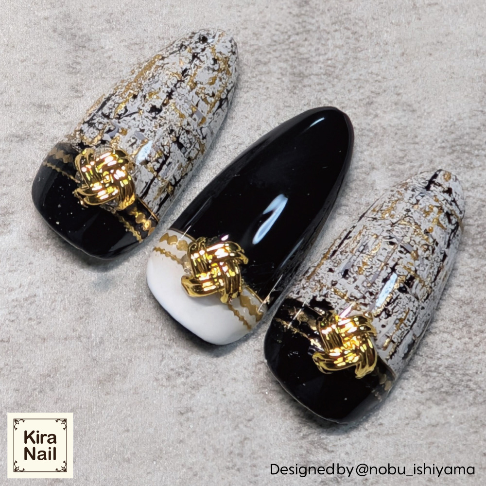 KiraNail ロープフラワー ゴールド 5個入 PA-RFL-GOL