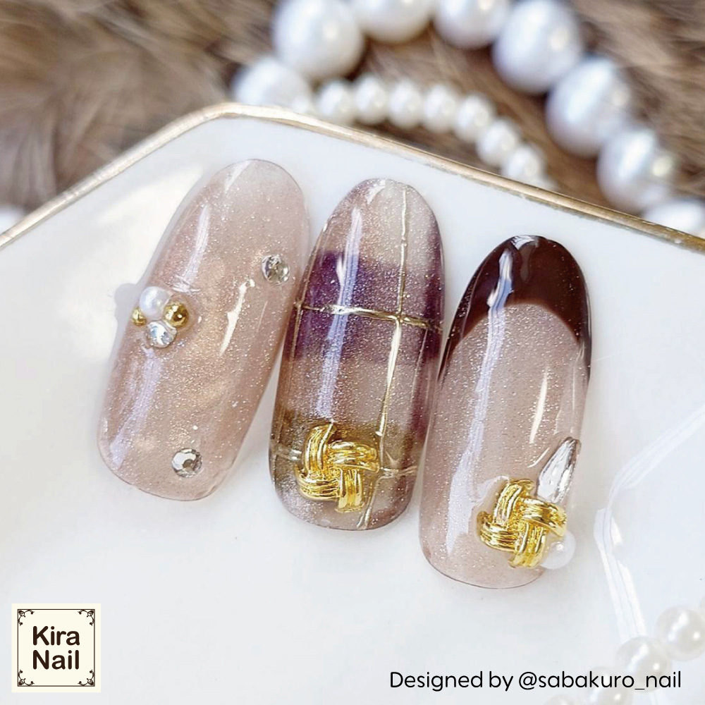 KiraNail ロープフラワー ゴールド 5個入 PA-RFL-GOL