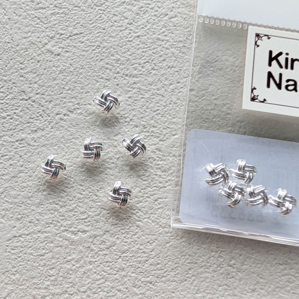 KiraNail ロープフラワー シルバー 5個入 PA-RFL-SIL