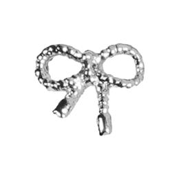 D.nail ジュエリービジューパーツ DS-113 ベビーリボンシルバー 10P #8640