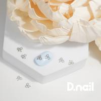D.nail ジュエリービジューパーツ DS-113 ベビーリボンシルバー 10P #8640