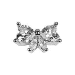 D.nail ジュエリービジューパーツ DS-114 クリスタルハートリボン 2P #8641