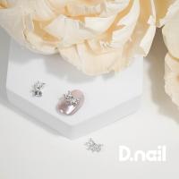 D.nail ジュエリービジューパーツ DS-114 クリスタルハートリボン 2P #8641