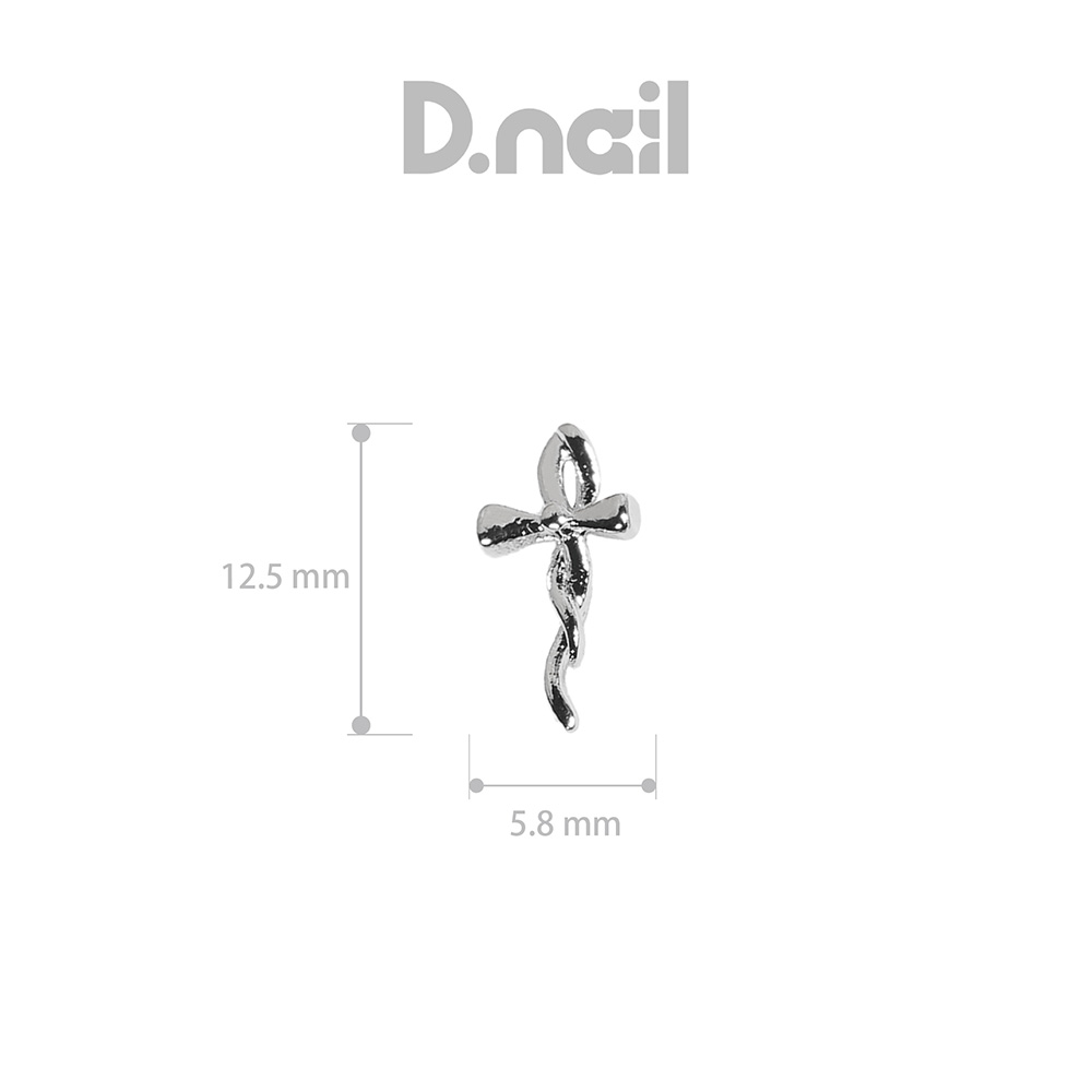 D.nail ジュエリービジューパーツ DS-116 リボンクロス 10P #8643