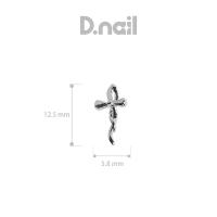 D.nail ジュエリービジューパーツ DS-116 リボンクロス 10P #8643