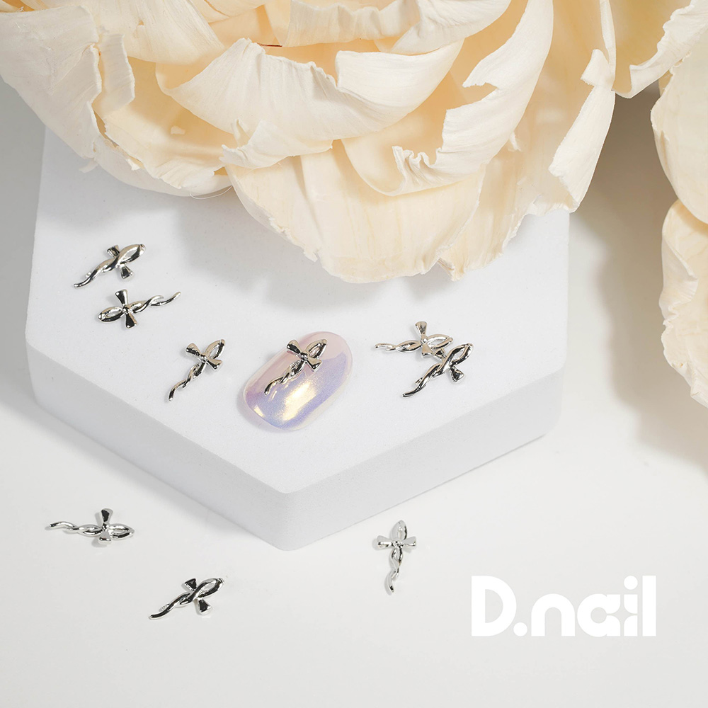 D.nail ジュエリービジューパーツ DS-116 リボンクロス 10P #8643