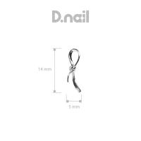 D.nail ジュエリービジューパーツ DS-117 ハーフループリボン 10P #8644