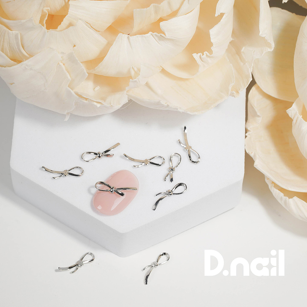 D.nail ジュエリービジューパーツ DS-117 ハーフループリボン 10P #8644
