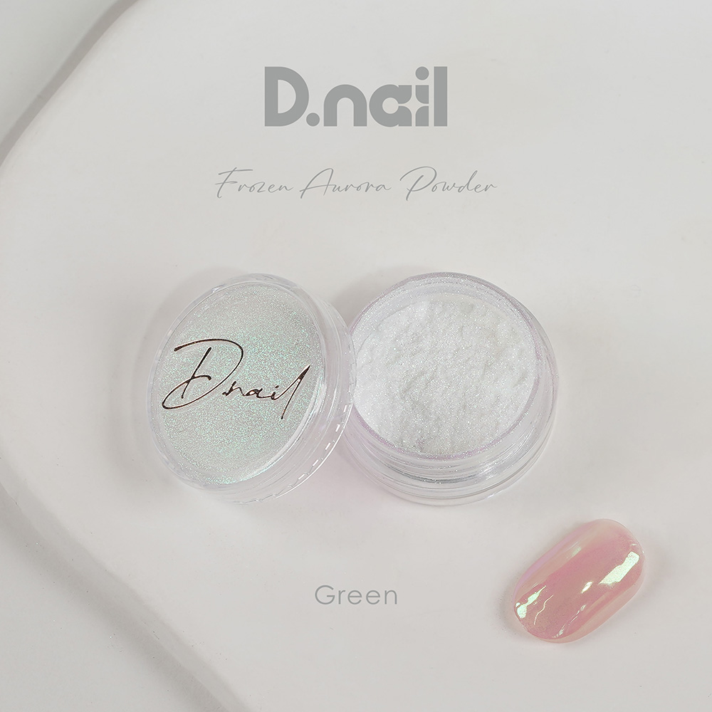 D.nail フローズンオーロラパウダー グリーン 0.3g #8732