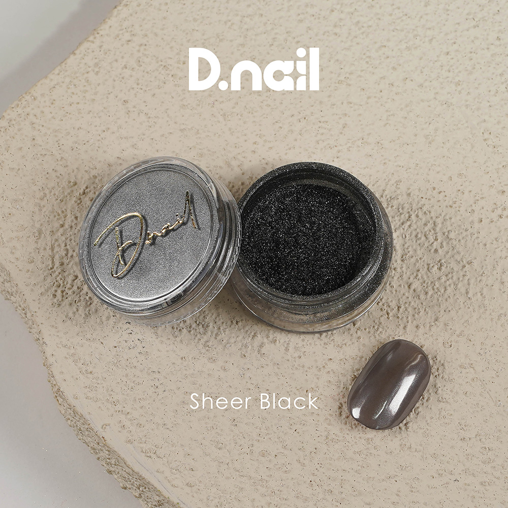 D.nail シーンミラーパウダー シアーブラック 0.3g #8748