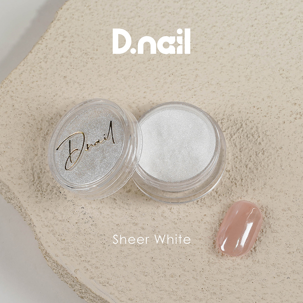 D.nail シーンミラーパウダー シアーホワイト 0.3g #8749