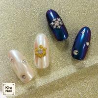 KiraNail 雪の結晶 ルルーシュストーン ゴールド 3個入 PA-YUK-LSG