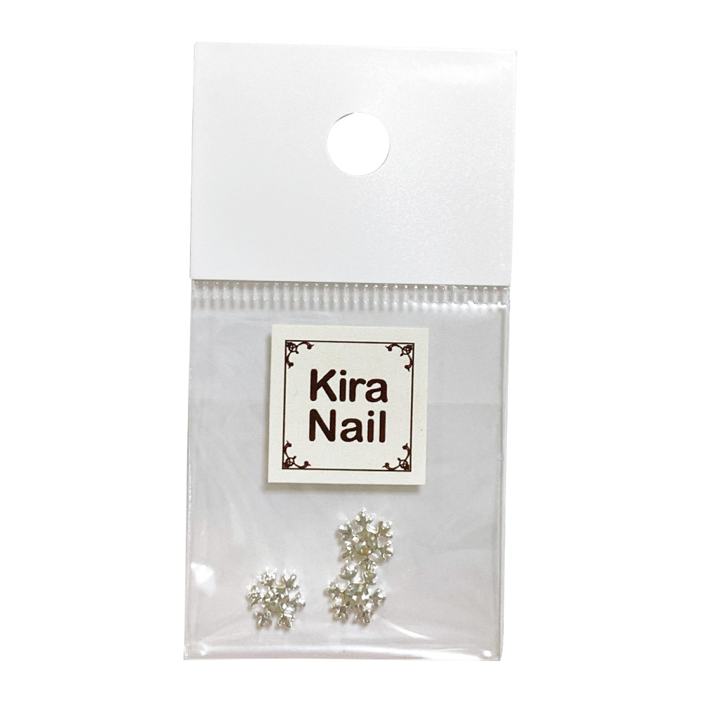KiraNail 雪の結晶 ルルーシュストーン シルバー 3個入 PA-YUK-LSS
