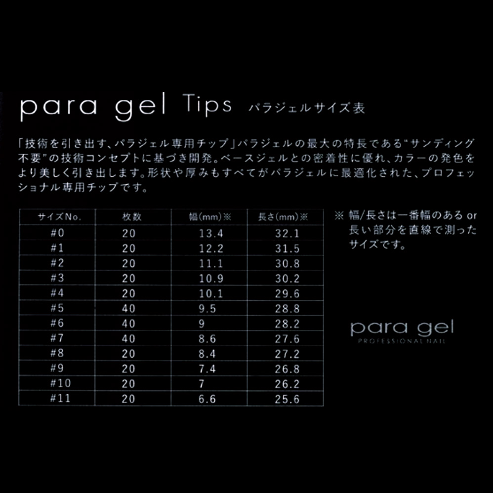 para gel チップ