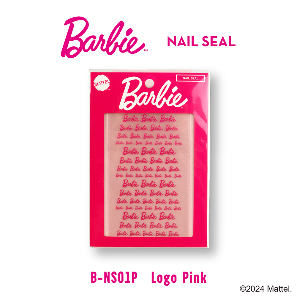 Barbie ネイルシール NS01P ロゴ ピンク