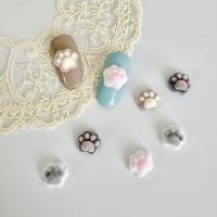 マティエール ふわもこ肉球 1.0×1.0mm ホワイト 4P 4033