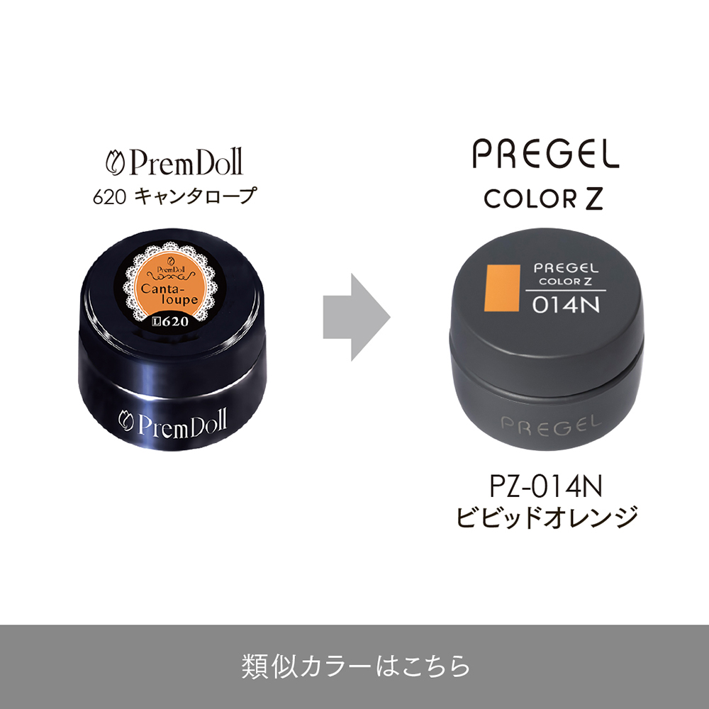 ジェル様 リクエストセット PREGEL カラーZ 3g PZ-014N ビビッドオレンジ / NESオンラインショップ