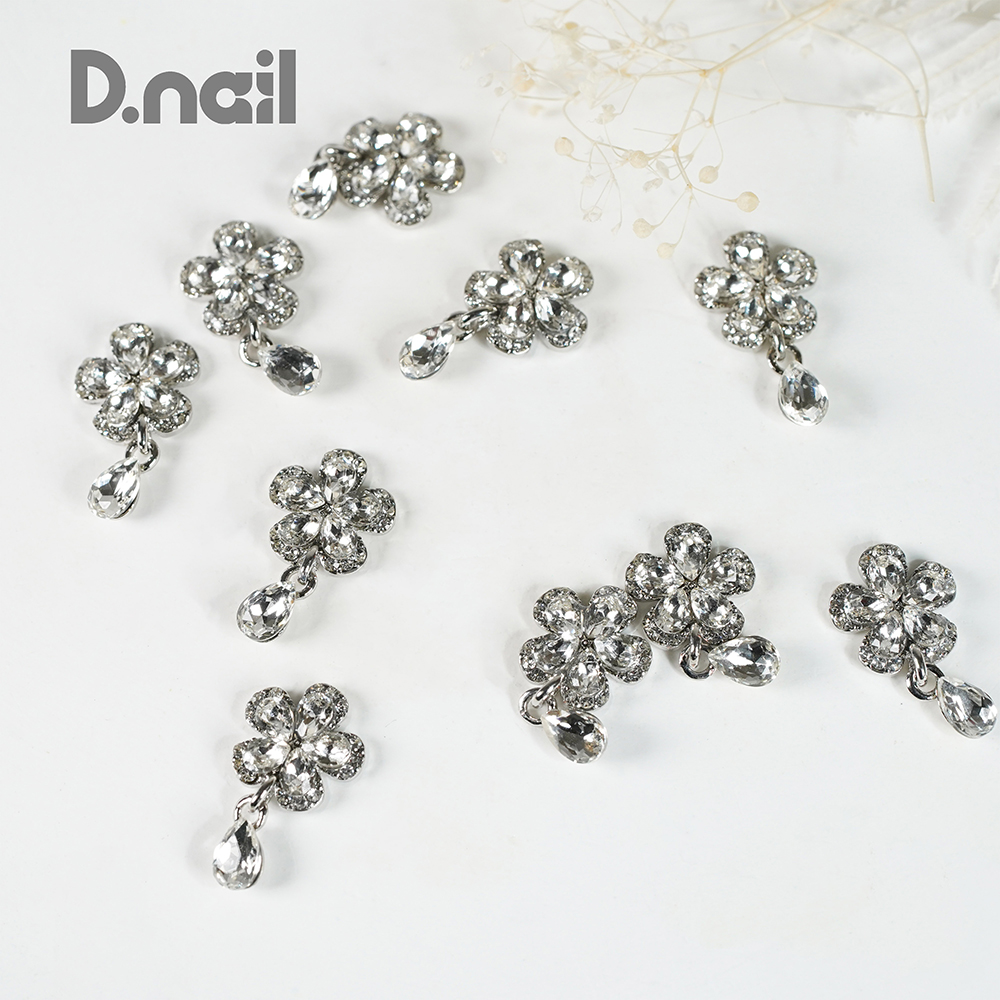 D.nail ファンシーコレクション フラワー シルバー 2P #8873