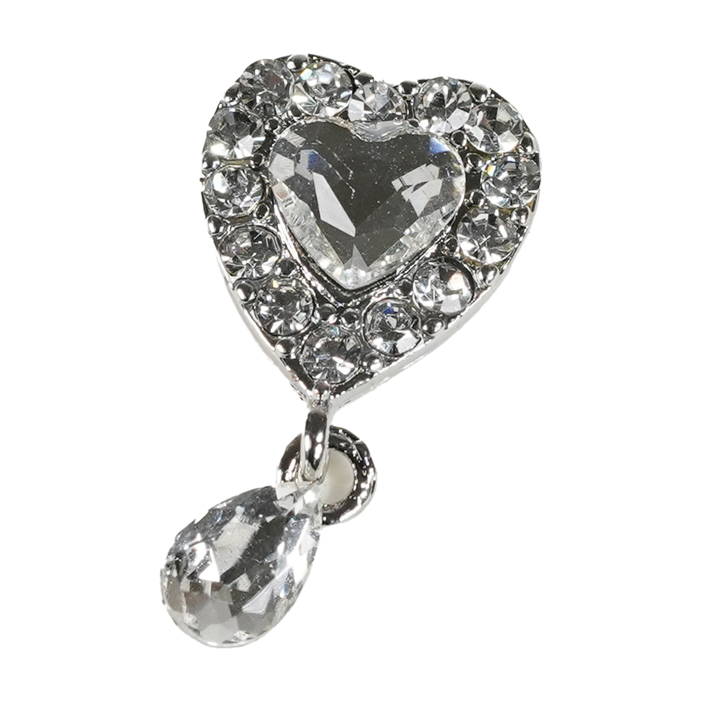 D.nail ファンシーコレクション ハート シルバー 2P #8875