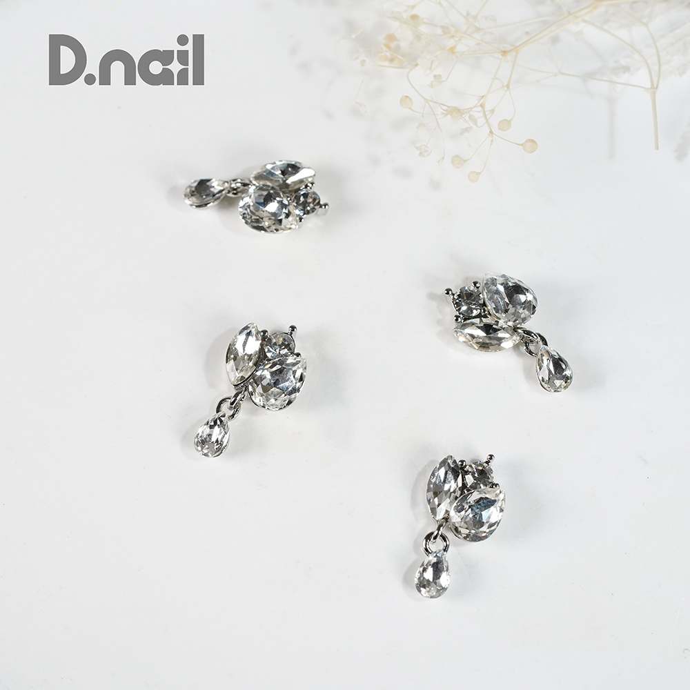 D.nail ファンシーコレクション リトルドロップ シルバー 2P #8876