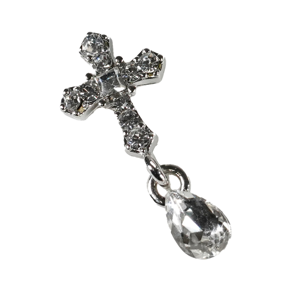 D.nail ファンシーコレクション クロス シルバー 2P #8880