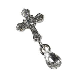 D.nail ファンシーコレクション クロス シルバー 2P #8880