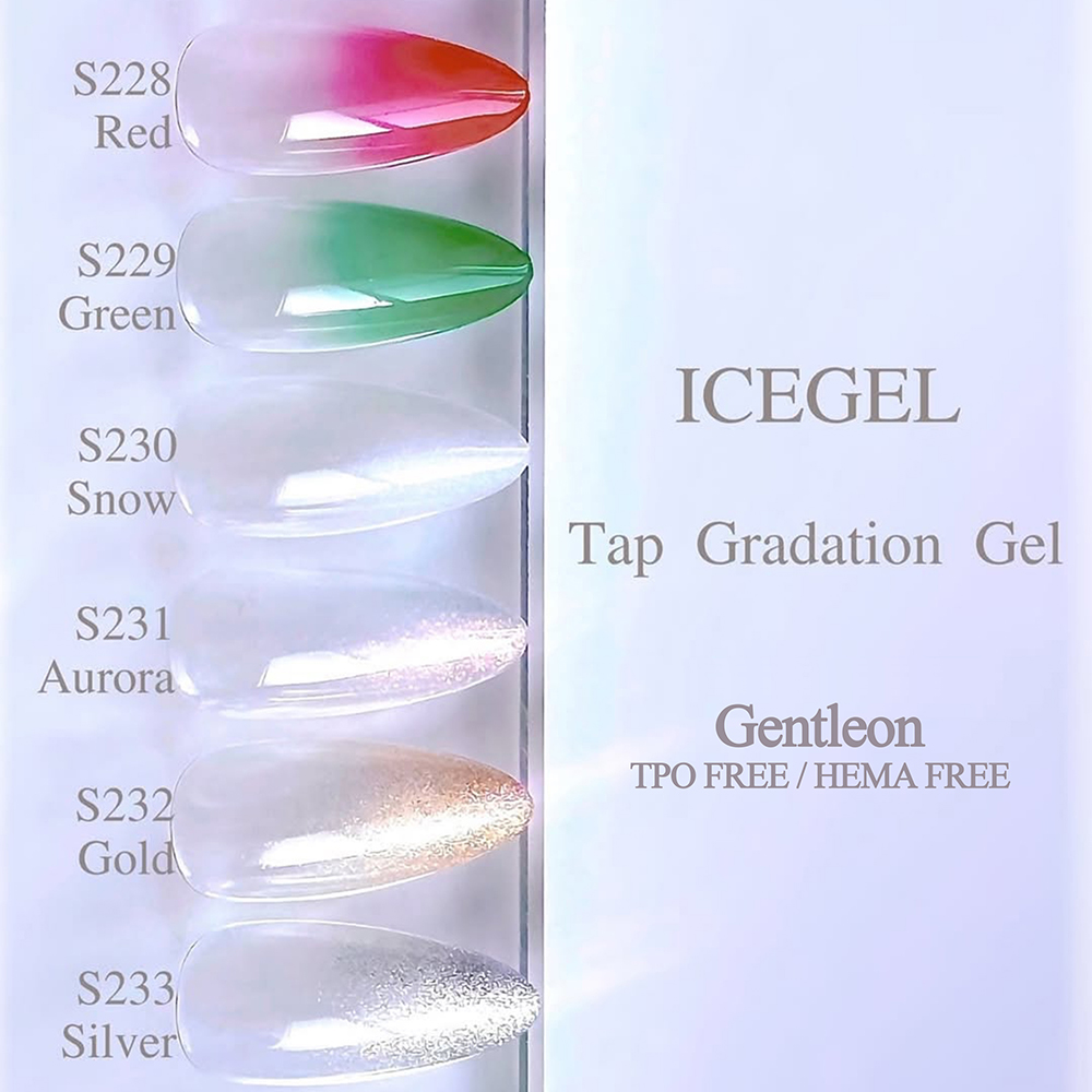 ICE GEL ジェントロン タップグラデーションジェル パール 2g×6色セット