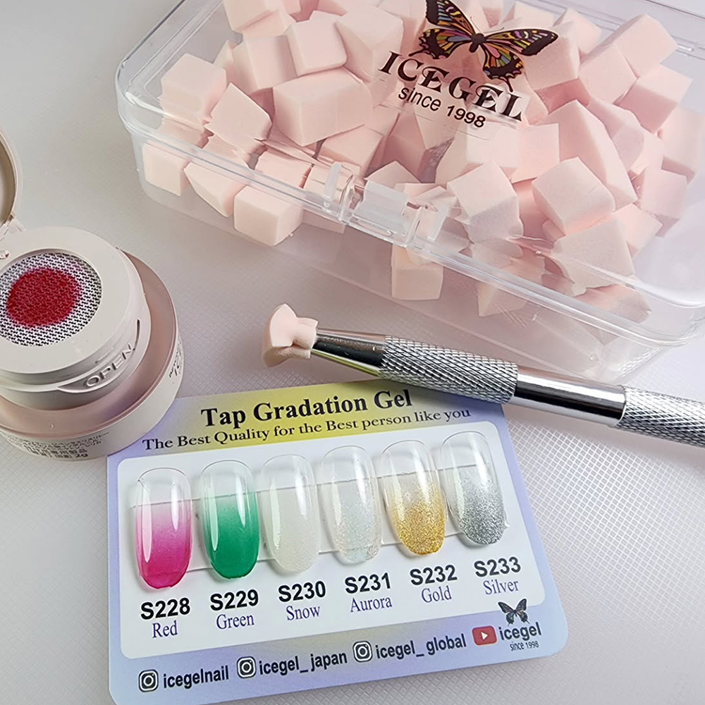 ICE GEL ジェントロン タップグラデーションジェル パール 2g×6色セット