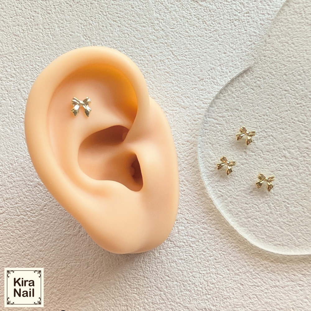 KiraNail プチPリボン ゴールド 10個入 PA-PPR-GOL