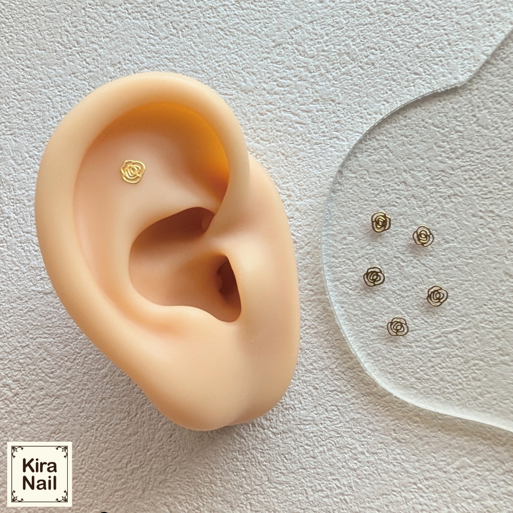 KiraNail 超薄型メタルカメリアパーツ ゴールド 10個入 PA-CTC-GOL