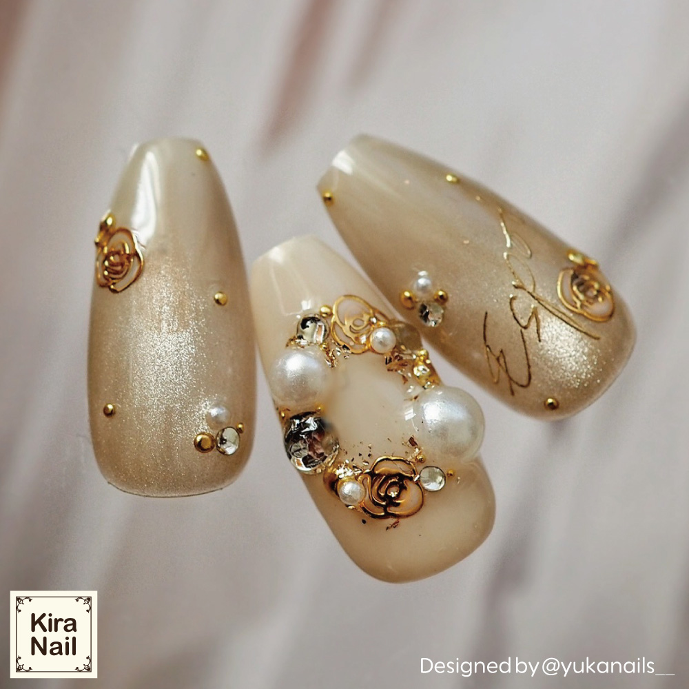 KiraNail 超薄型メタルカメリアパーツ ゴールド 10個入 PA-CTC-GOL