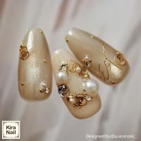 KiraNail 超薄型メタルカメリアパーツ ゴールド 10個入 PA-CTC-GOL